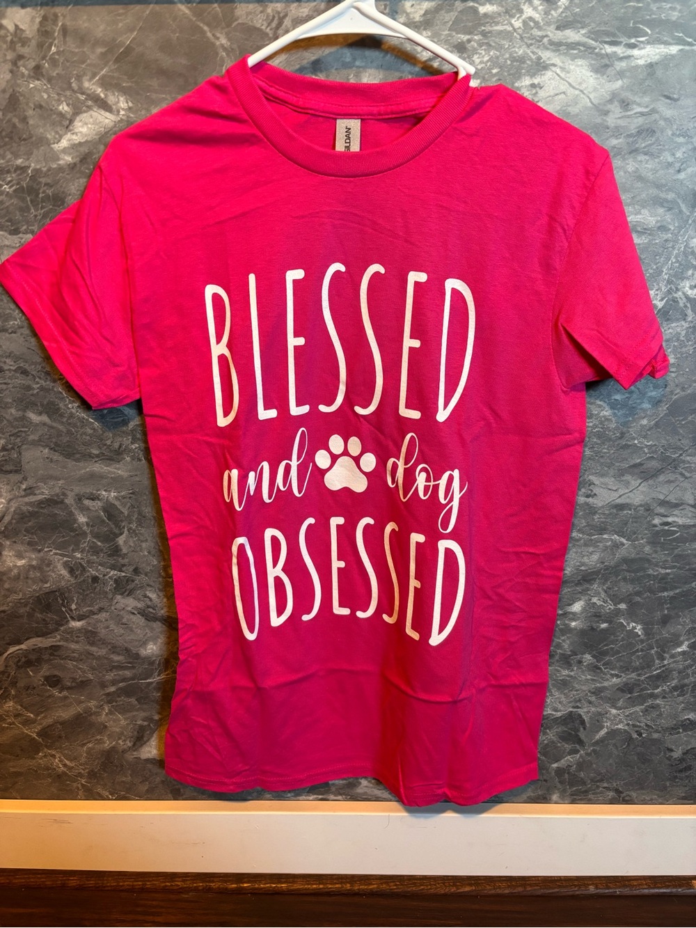 Pink "Blessed and Dog Obsessed" Dog Lover T‑Shirt